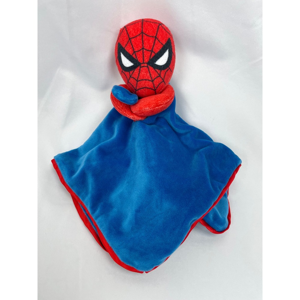 Marvel Spiderman Plush Blue Red Lovey Security Blanket Baby